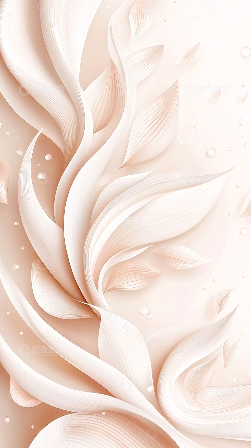 高清大图下载【趣麦麦图】粉色抽象花卉艺术背景图