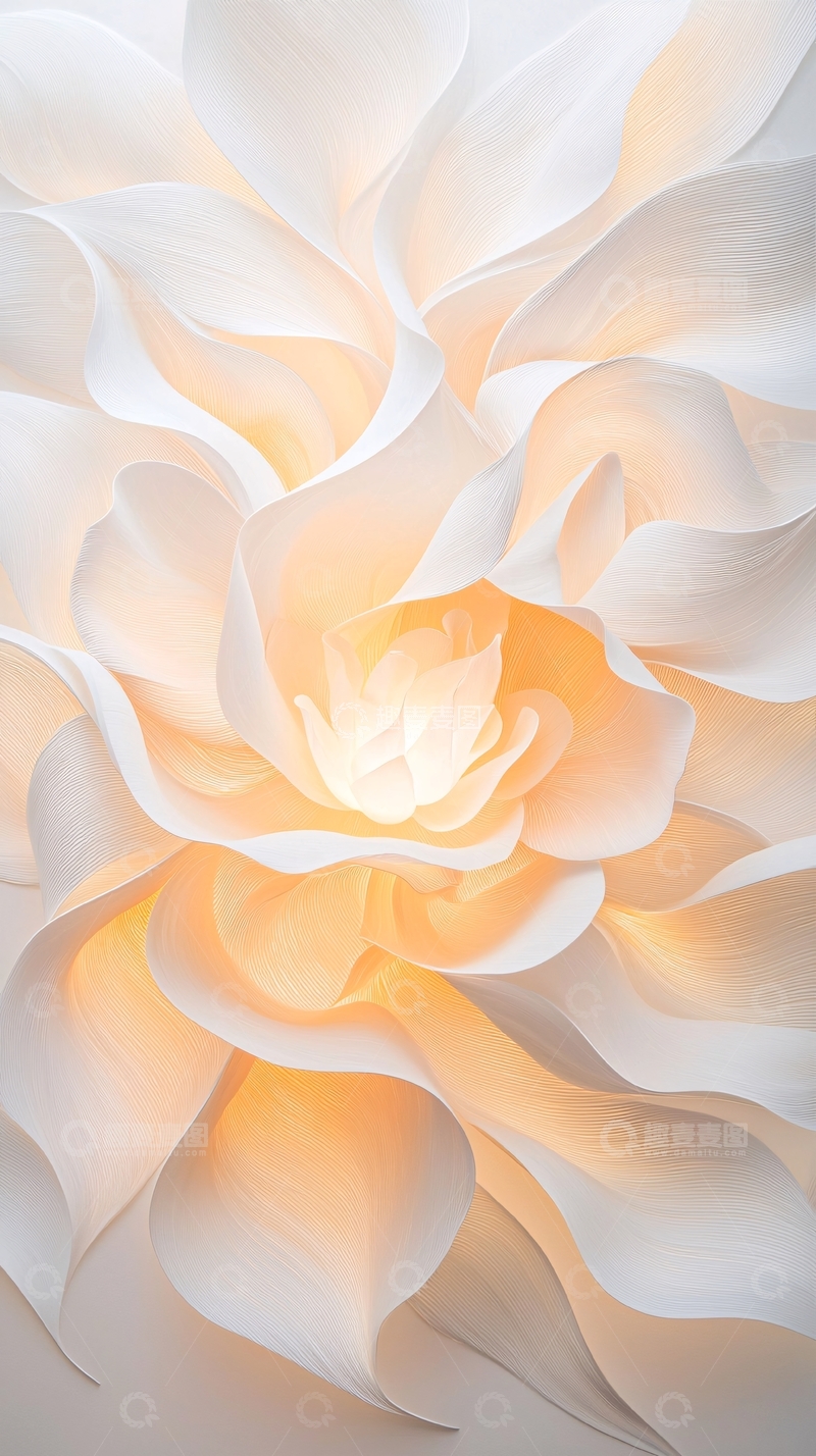 高清大图下载【趣麦麦图】白色花朵抽象艺术背景