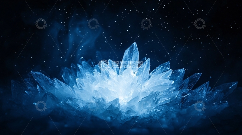 高清大图下载【趣麦麦图】冰晶花簇背景图