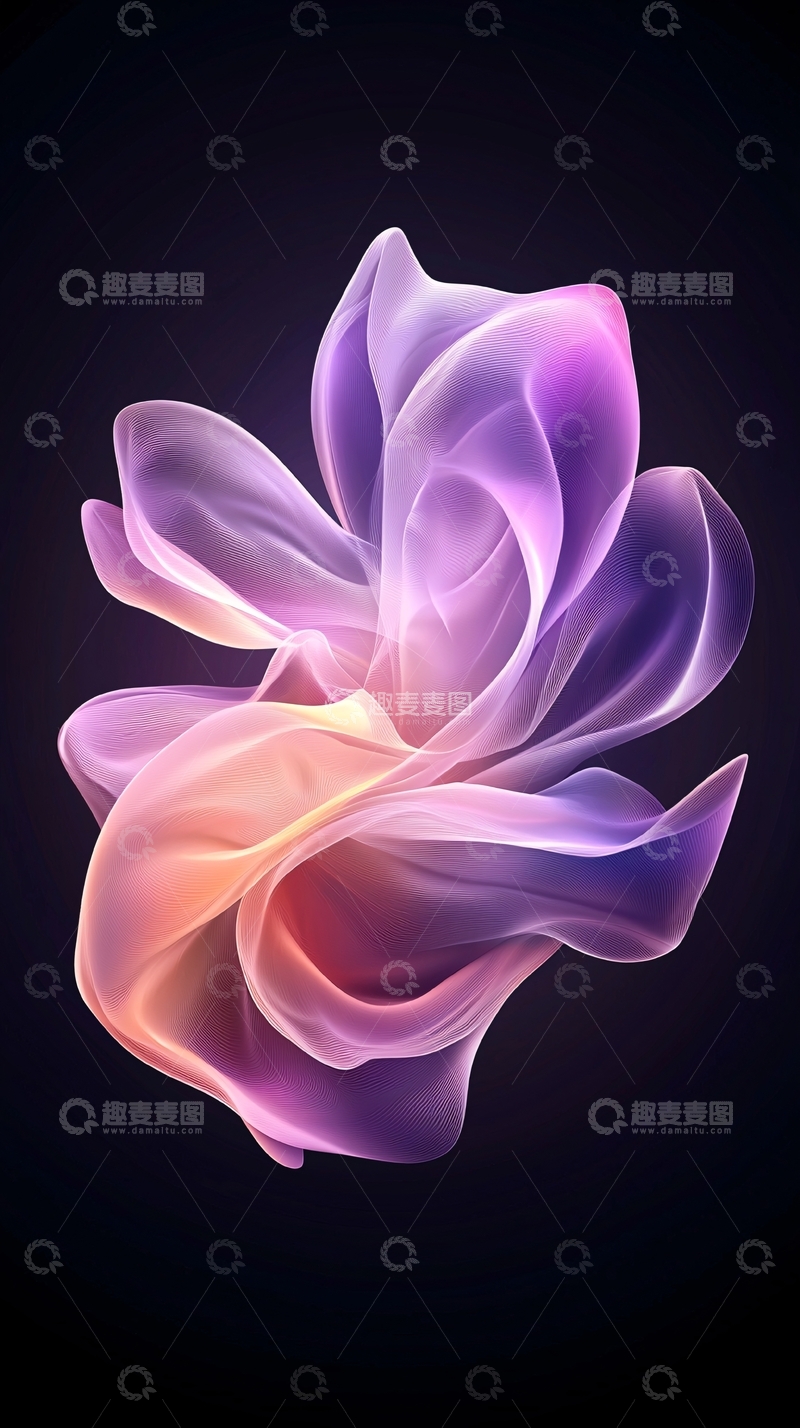 高清大图下载【趣麦麦图】抽象紫色渐变线条艺术背景