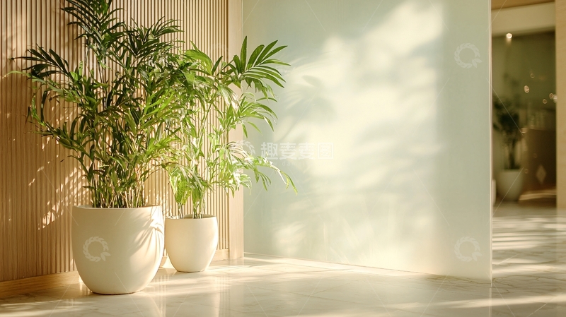 高清大图下载【趣麦麦图】室内植物光影效果