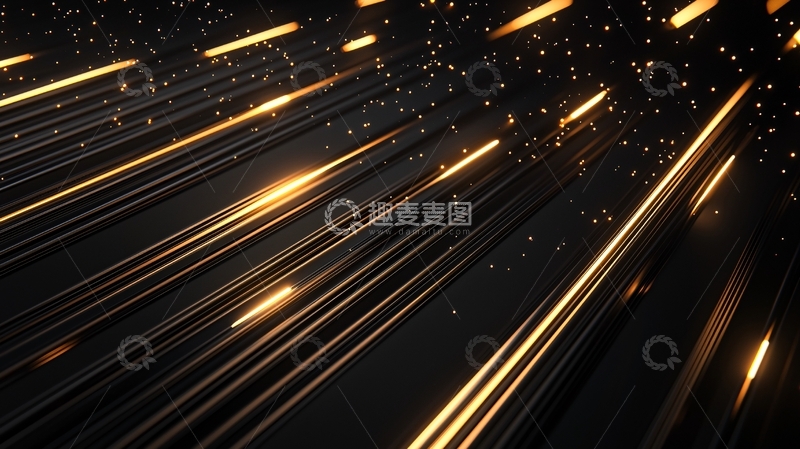高清大图下载【趣麦麦图】金色线条光效背景素材