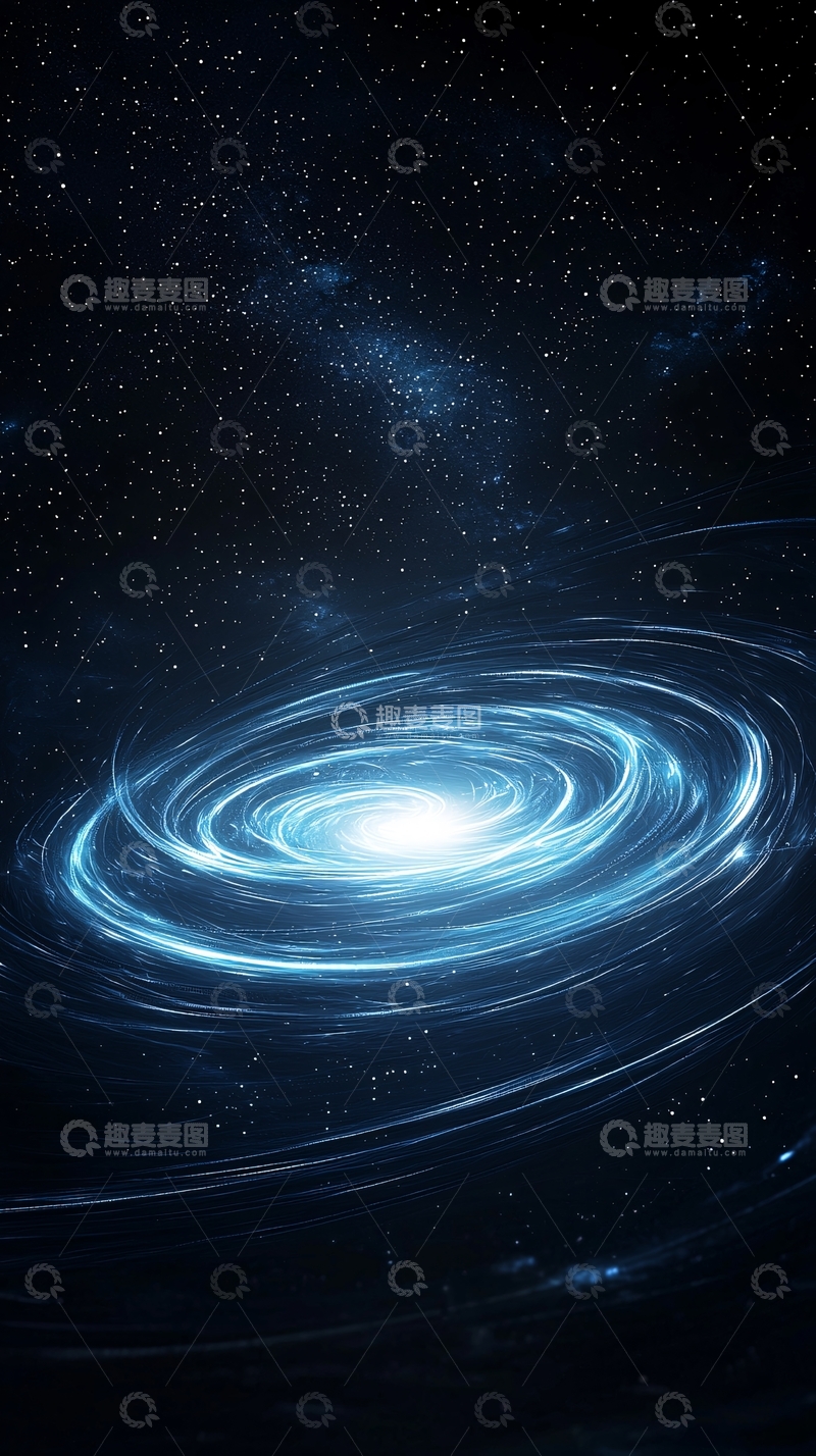 高清大图下载【趣麦麦图】星系旋转动态效果背景图