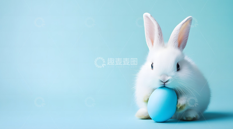 高清大图下载【趣麦麦图】宠物小兔与复活蛋摄影2