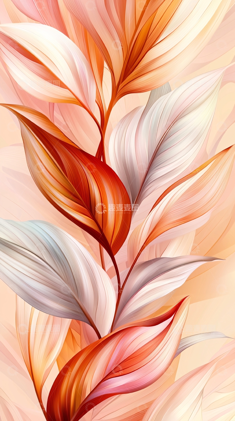 高清大图下载【趣麦麦图】抽象花卉艺术背景图