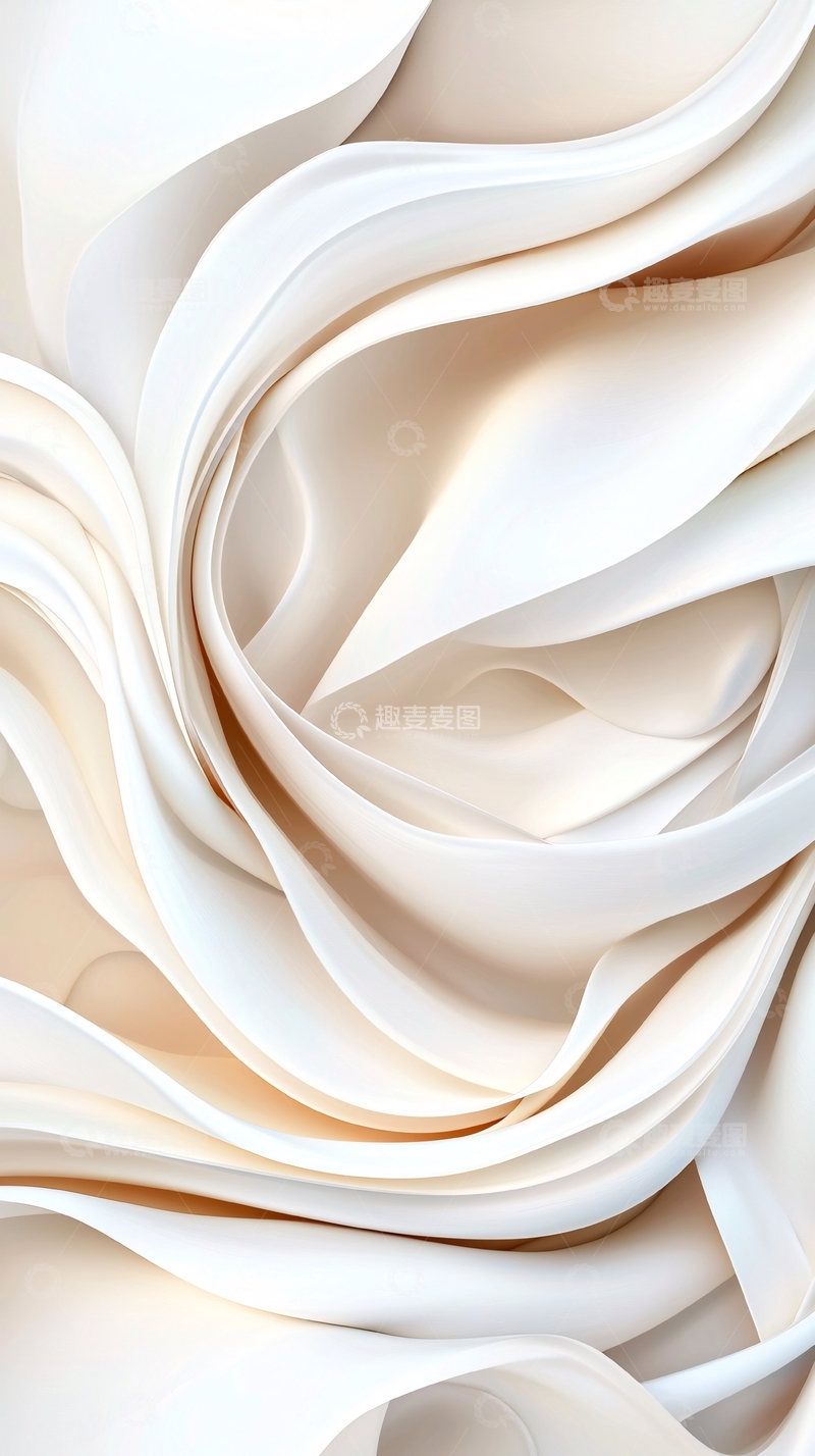 高清大图下载【趣麦麦图】柔和曲线抽象艺术背景