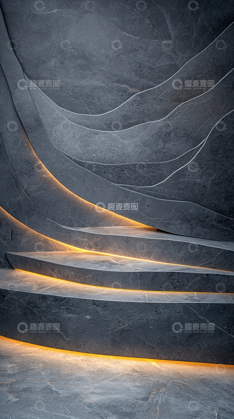 高清大图下载【趣麦麦图】现代大理石楼梯设计