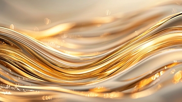 金色波浪抽象艺术背景