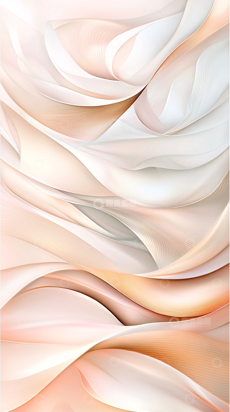 高清大图下载【趣麦麦图】柔和曲线抽象背景