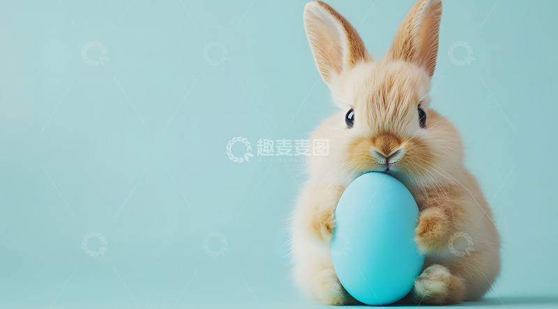 高清大图下载【趣麦麦图】宠物小兔与复活蛋摄影