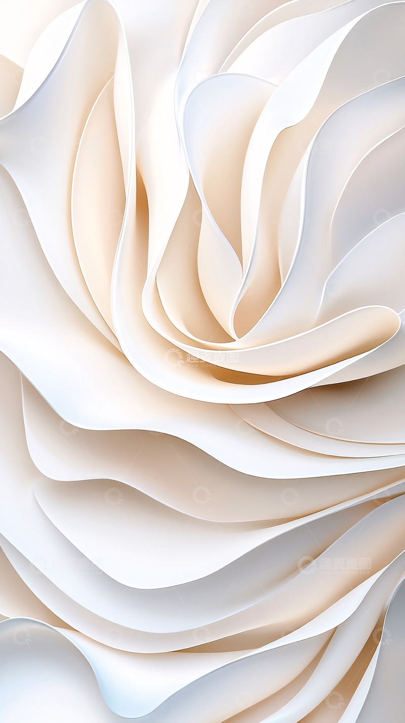 高清大图下载【趣麦麦图】白色花瓣抽象艺术背景