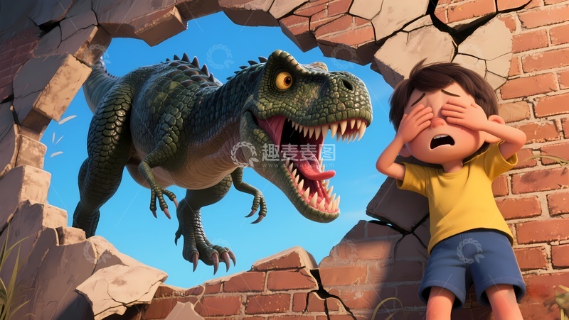 高清大图下载【趣麦麦图】恐龙立体3d