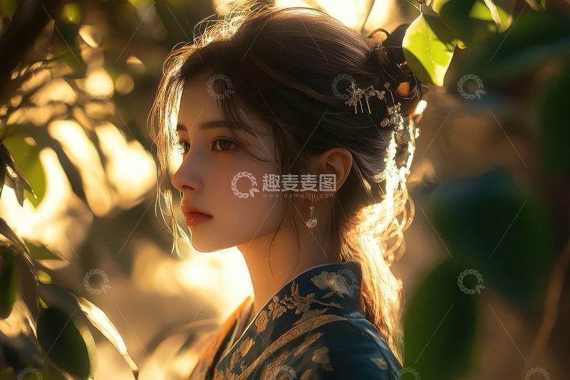 高清大图下载【趣麦麦图】穿着古装的少女