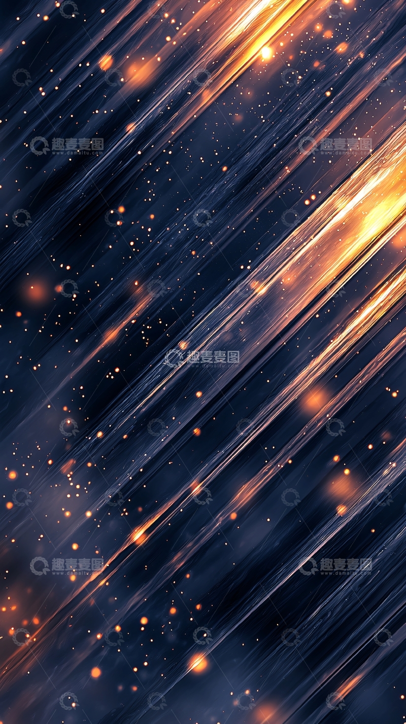 高清大图下载【趣麦麦图】流星雨星空背景图