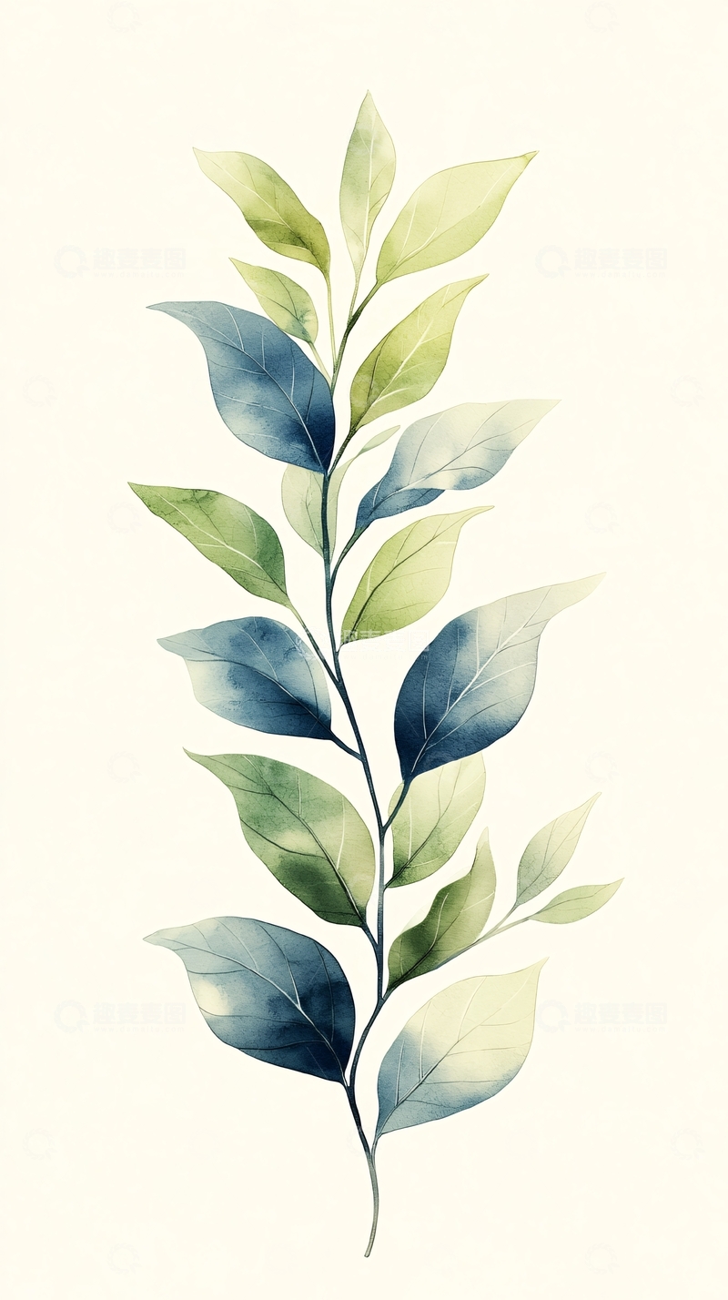 高清大图下载【趣麦麦图】清新植物插画素材