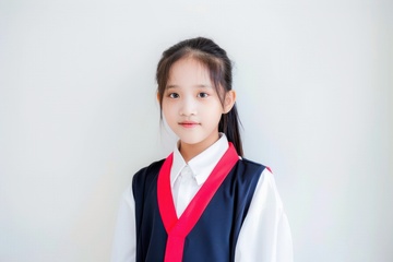 穿着校服的中学生