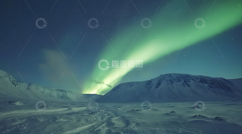 高清大图下载【趣麦麦图】北极光自然奇观