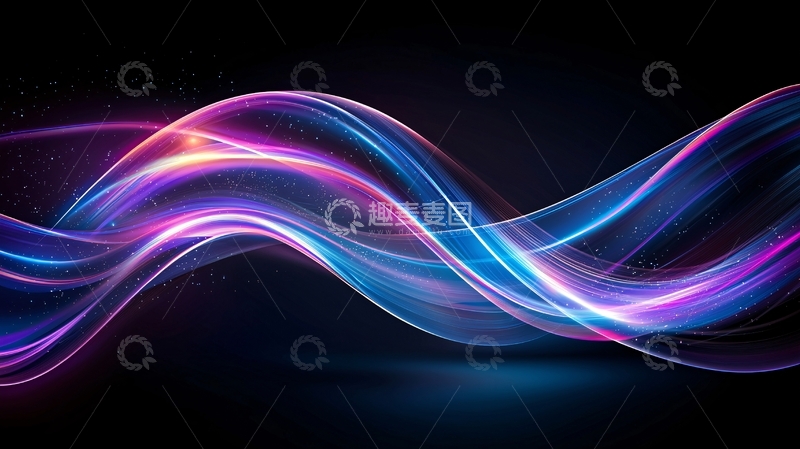 高清大图下载【趣麦麦图】光波流动抽象艺术背景