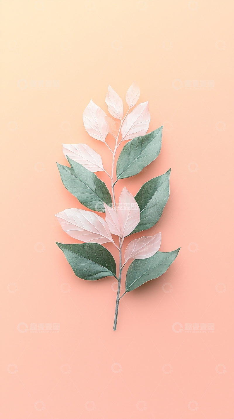 高清大图下载【趣麦麦图】清新植物叶子背景图