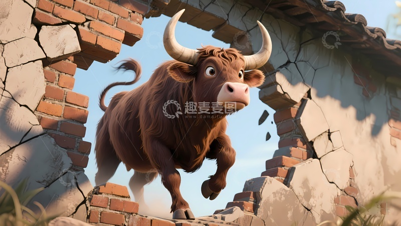 高清大图下载【趣麦麦图】3d牛3d牛立体