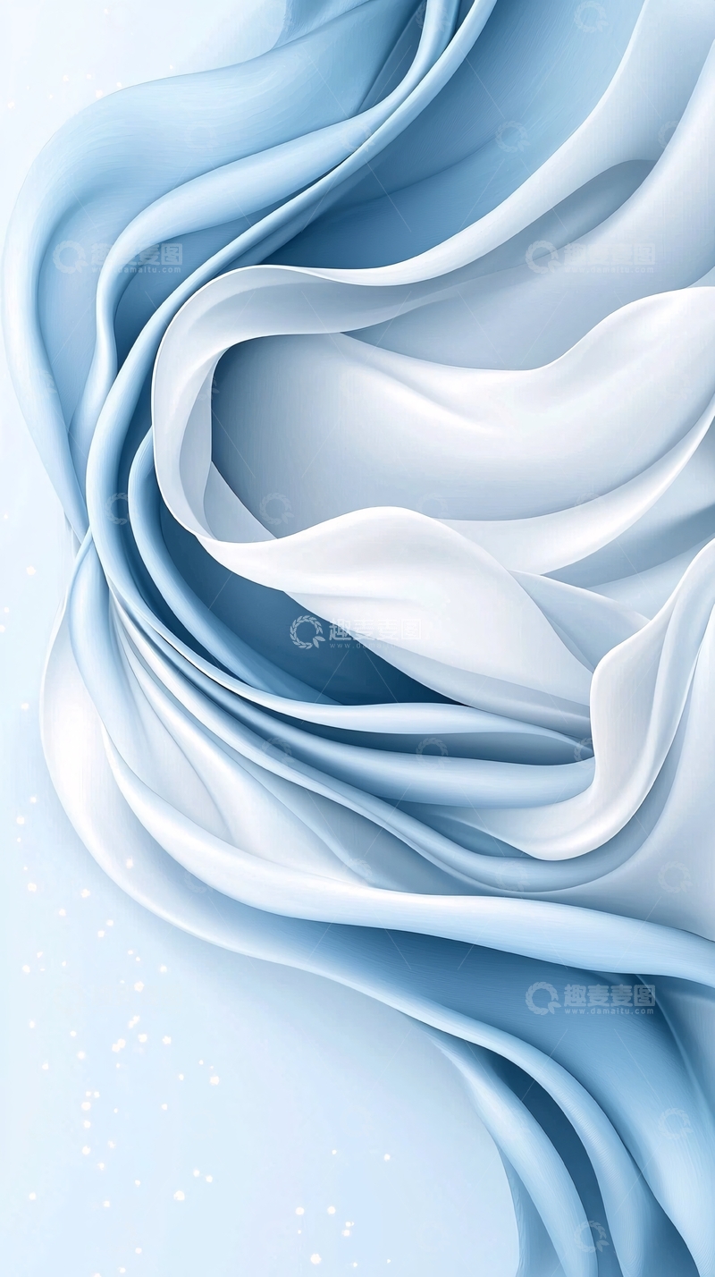 高清大图下载【趣麦麦图】蓝色丝滑面料纹理背景