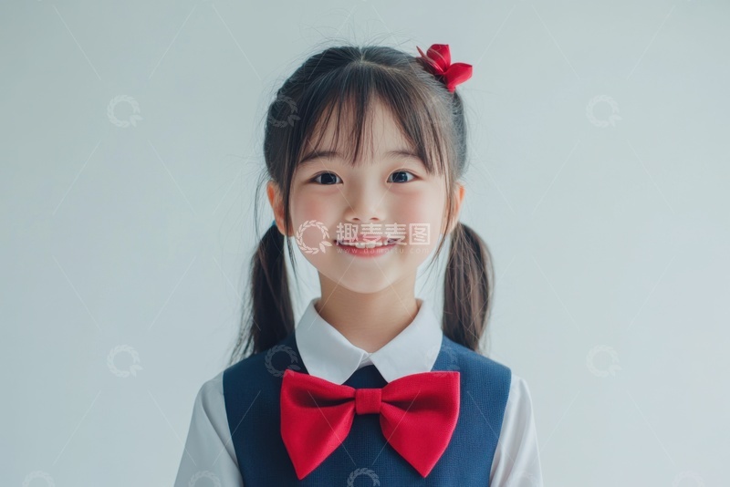 高清大图下载【趣麦麦图】可爱的小学生摄影