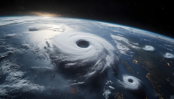 俯瞰地球表面台风眼2