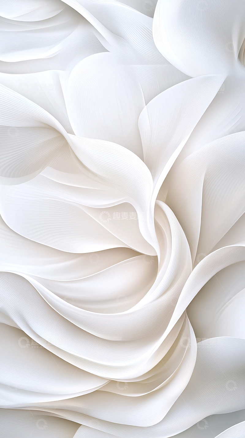 高清大图下载【趣麦麦图】白色褶皱面料纹理背景