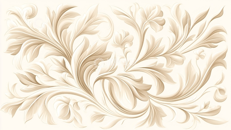 高清大图下载【趣麦麦图】古典花卉图案背景素材