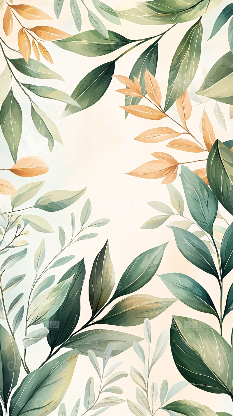 高清大图下载【趣麦麦图】清新自然植物叶子背景图