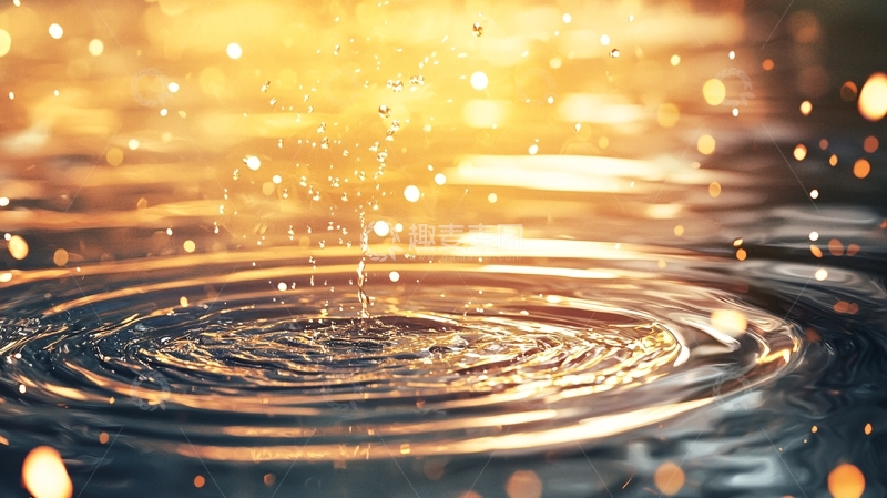 高清大图下载【趣麦麦图】水滴激起的涟漪
