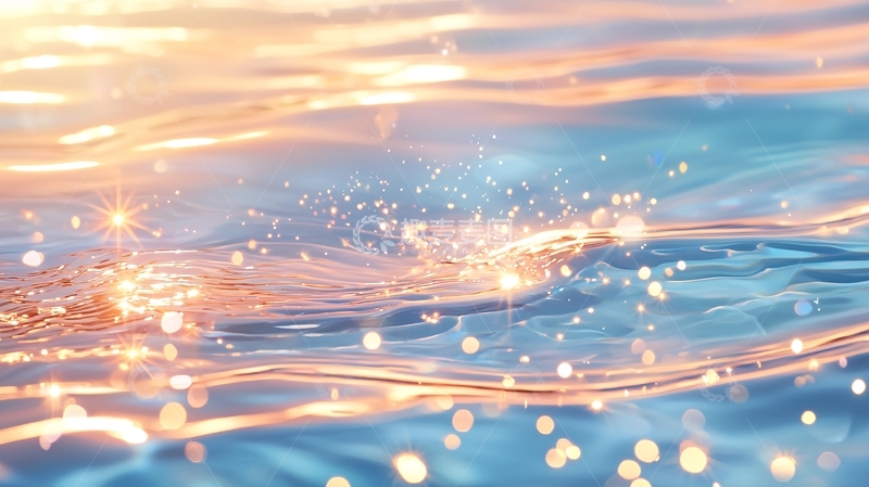 高清大图下载【趣麦麦图】梦幻波光粼粼水面