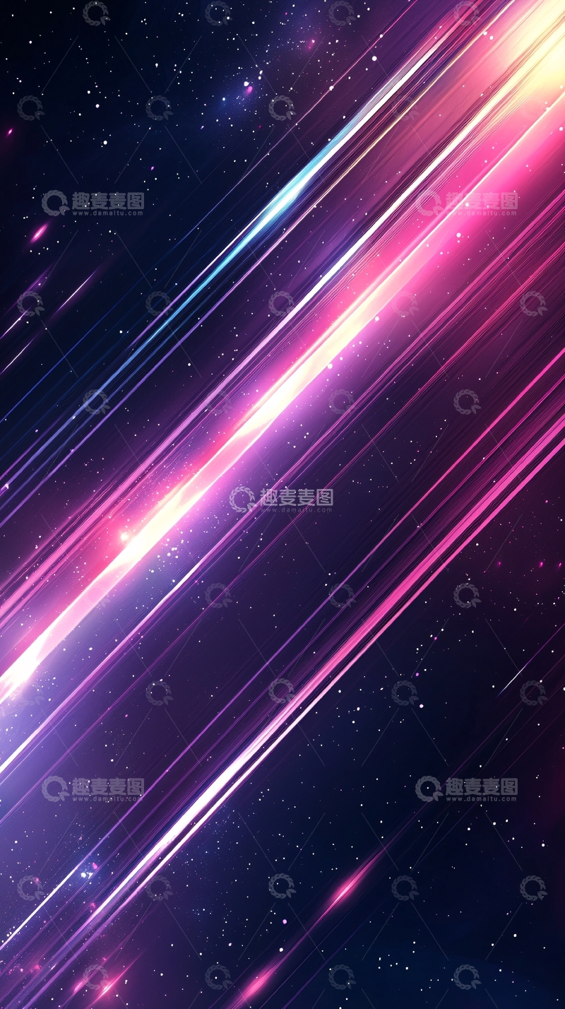 高清大图下载【趣麦麦图】流星雨星空背景素材