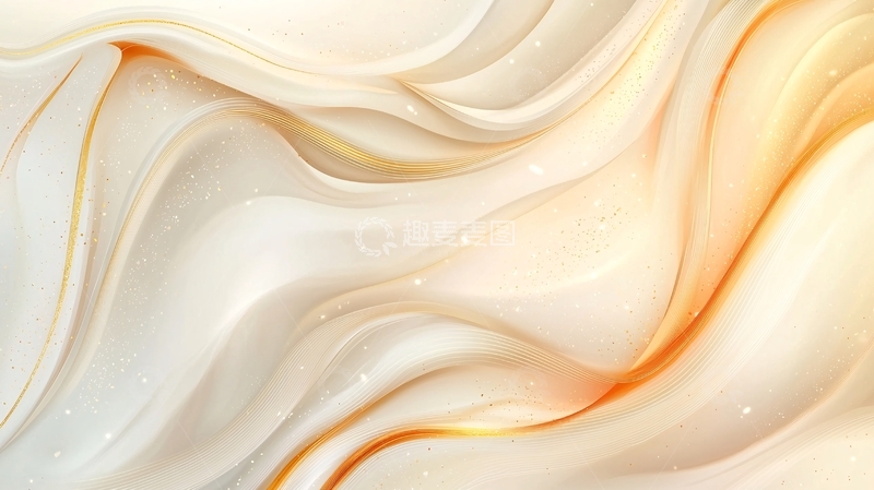高清大图下载【趣麦麦图】金色波纹抽象背景素材