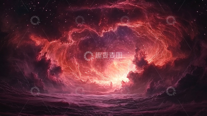 高清大图下载【趣麦麦图】宇宙星云与神秘海洋