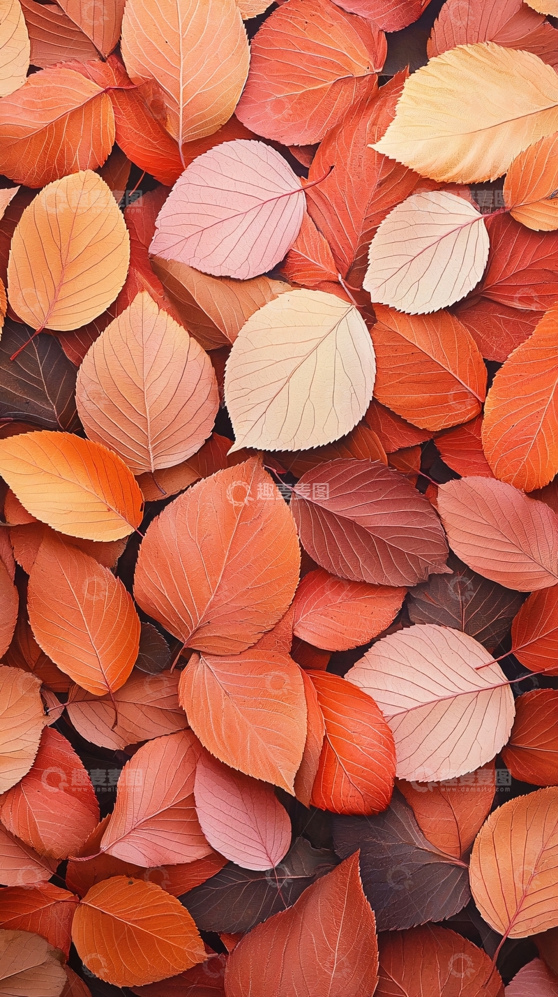 高清大图下载【趣麦麦图】秋叶多彩背景素材