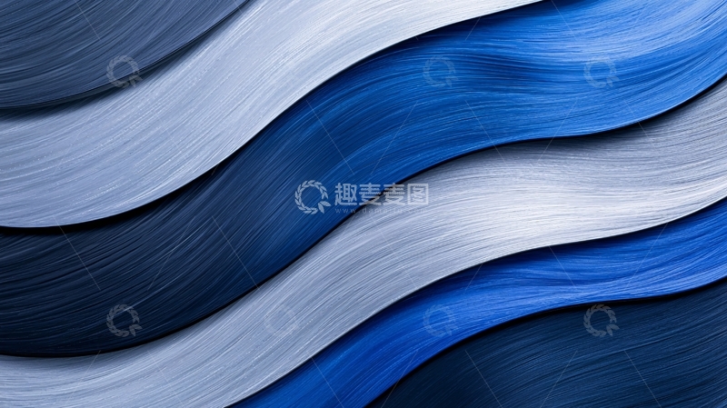 高清大图下载【趣麦麦图】蓝色渐变波浪抽象背景