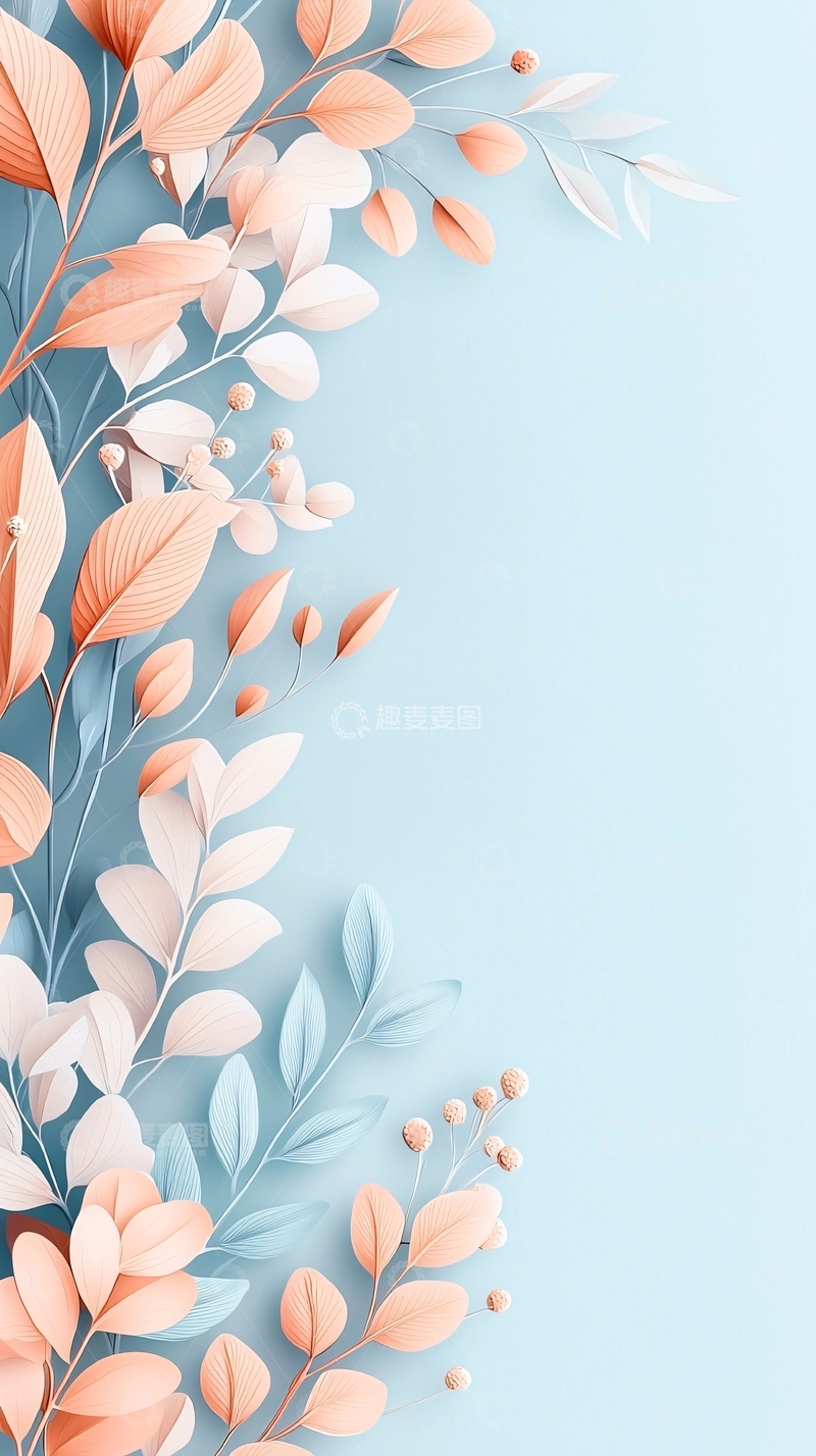 高清大图下载【趣麦麦图】清新花卉背景素材