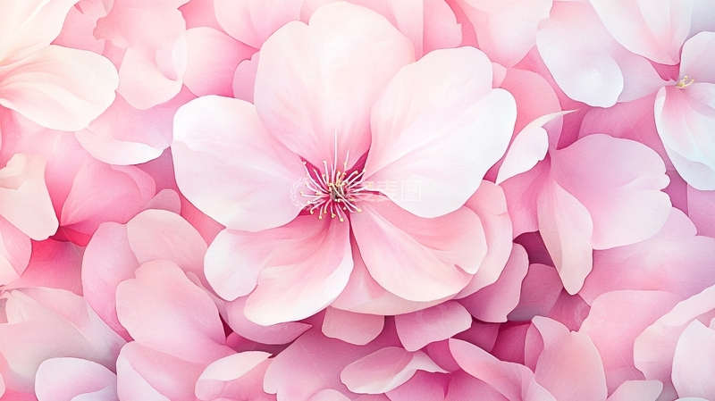 高清大图下载【趣麦麦图】粉色花朵背景素材