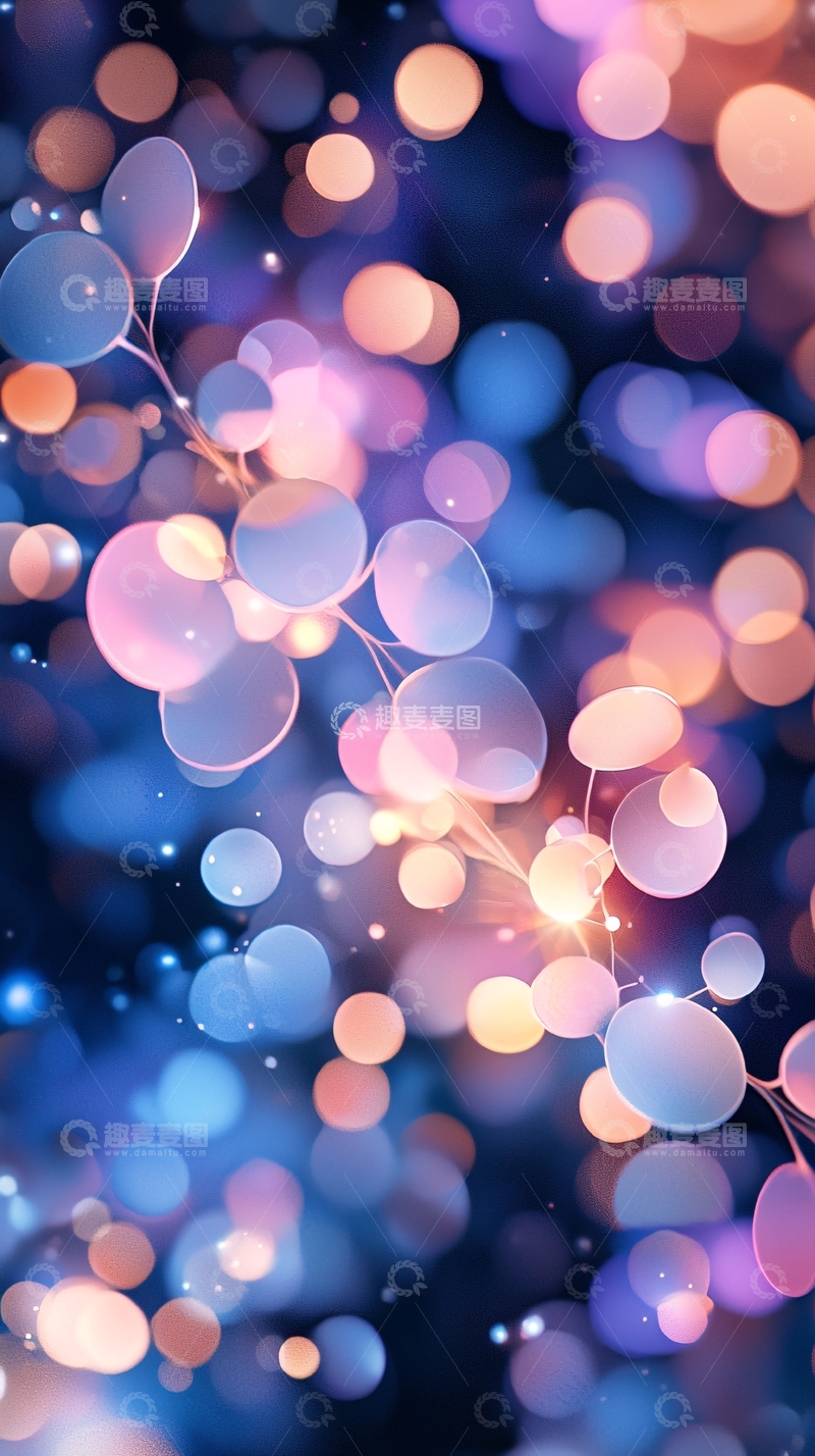 高清大图下载【趣麦麦图】梦幻光斑抽象艺术背景
