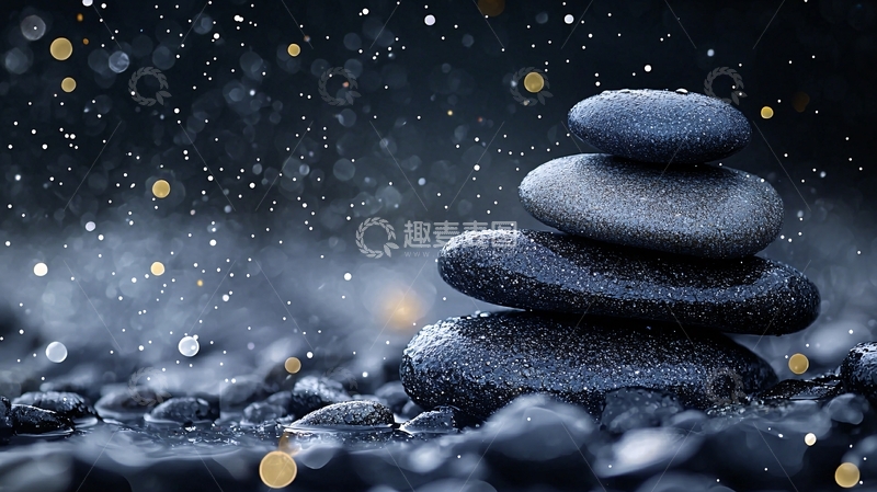 高清大图下载【趣麦麦图】平衡石堆背景素材