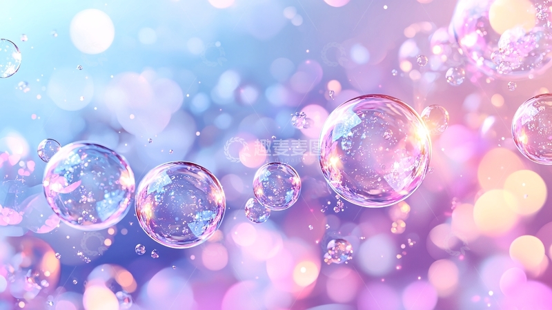 高清大图下载【趣麦麦图】梦幻泡泡背景素材