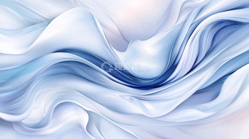 高清大图下载【趣麦麦图】流动的蓝色抽象波纹背景