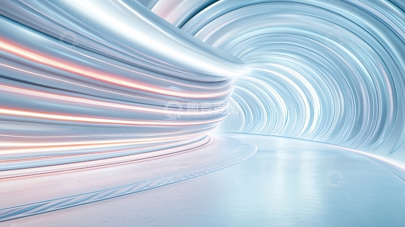 高清大图下载【趣麦麦图】未来感隧道光影效果