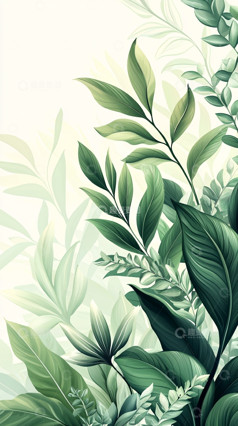 高清大图下载【趣麦麦图】清新自然植物背景图