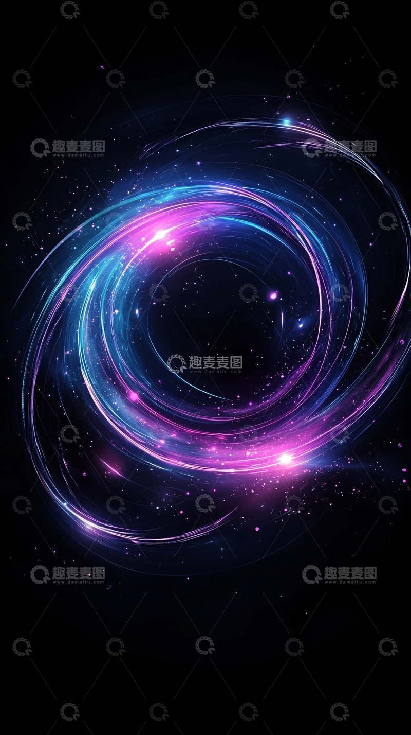 高清大图下载【趣麦麦图】宇宙漩涡星空背景图