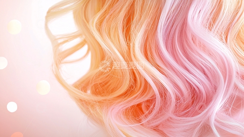 高清大图下载【趣麦麦图】梦幻渐变色头发背景图