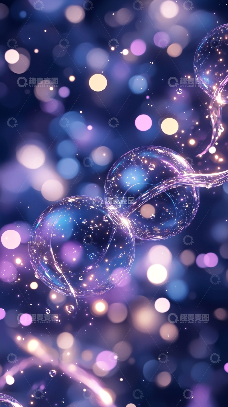 高清大图下载【趣麦麦图】梦幻泡泡背景素材