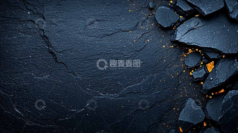 高清大图下载【趣麦麦图】黑色岩石纹理背景素材