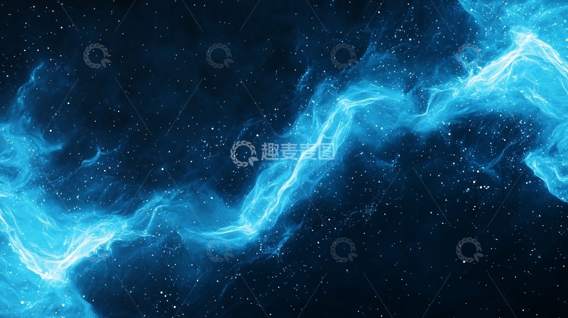 高清大图下载【趣麦麦图】蓝色星云背景素材